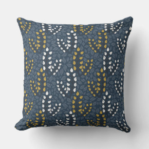 Beautiful foliage with golden details throw pillow