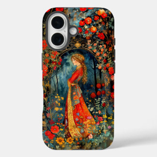 Beautiful Folk Painting girl iPhone 16 Case