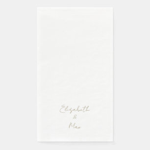 Beautiful Font Gold Text Wedding  Napkin