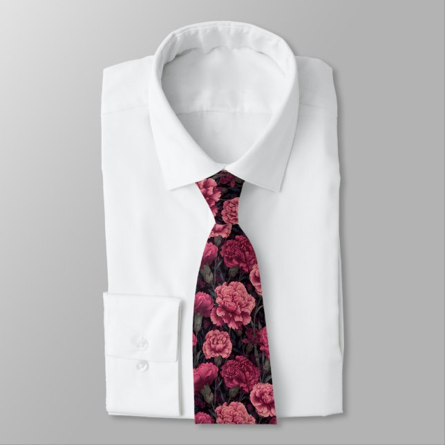 Beautiful For Him Carnation Flower Tie (Tied)