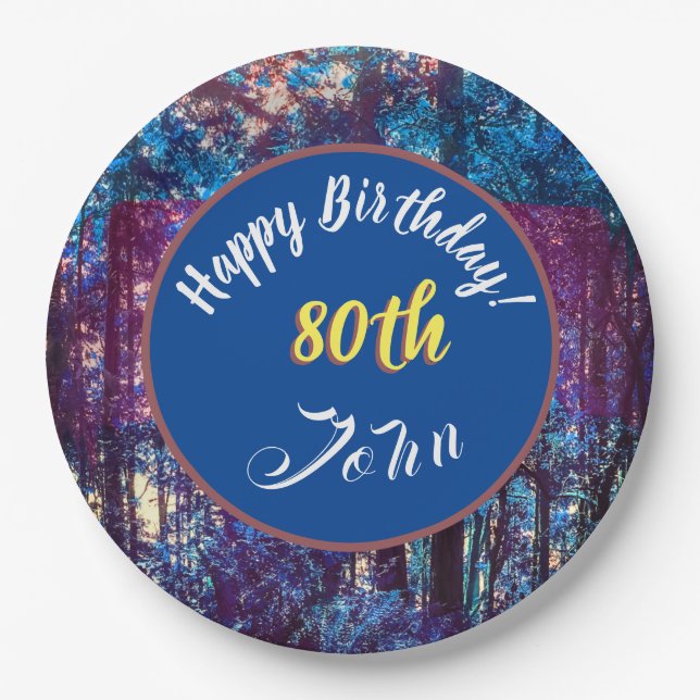 Beautiful Forest  Dream Paper Plate (Front)