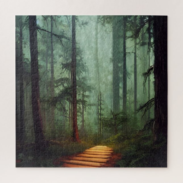 Beautiful Forest Path Digital Artwork  Jigsaw Puzzle (Vertical)