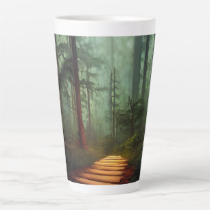 Beautiful Forest Path Digital Artwork   Latte Mug