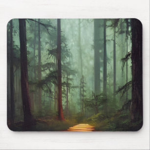 Beautiful Forest Path Digital Artwork  Mouse Pad