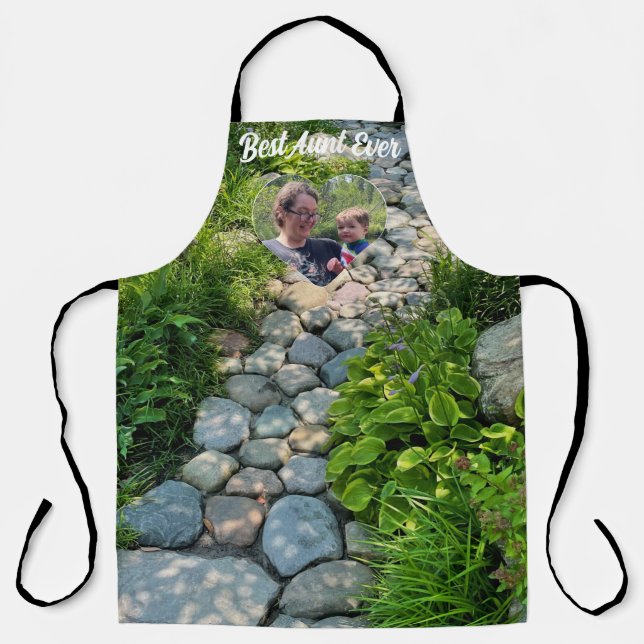 Beautiful forest photo sunlit trees photo template apron (Front)