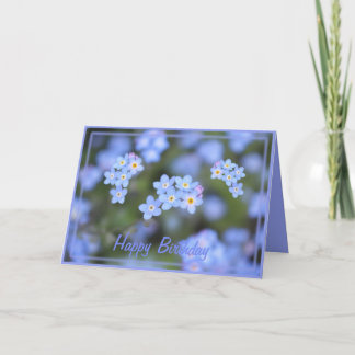 Beautiful Forget-me-not flowers birthday Card