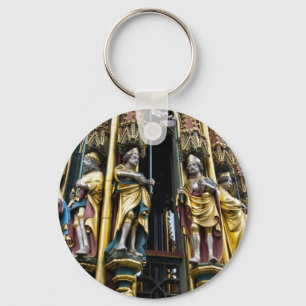 Beautiful Fountain in Nuremberg Keychain