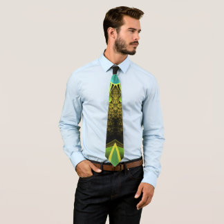 Beautiful Fractal Feathers of the Quetzal Bird Tie