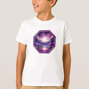 Beautiful Frame Purple Landscape With Reflections T-Shirt