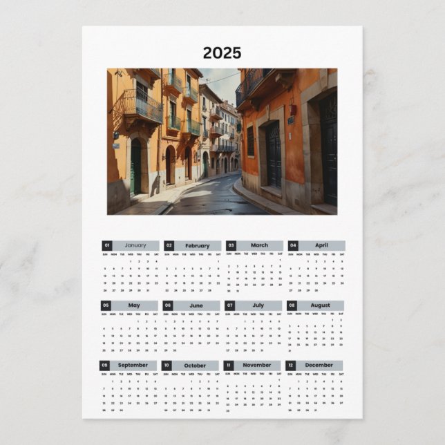 Beautiful France View Calendar Program (Front)