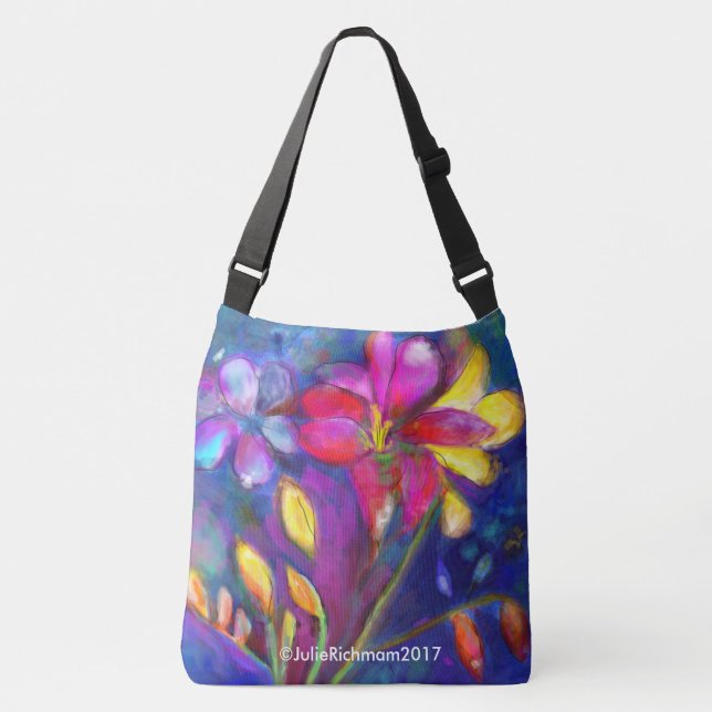 Beautiful Freesia Floral Tote (Front)