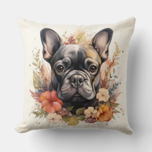 Beautiful French Bulldog Dog Throw Pillow