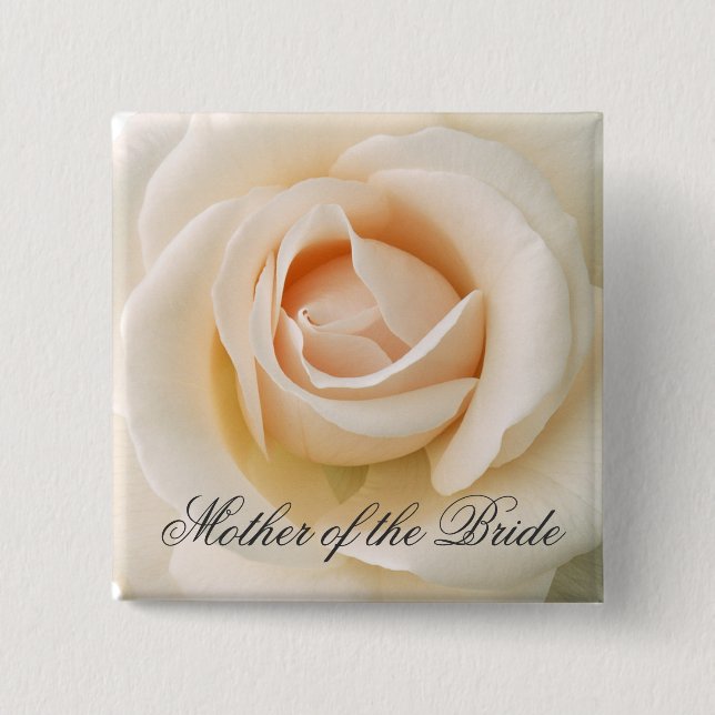 Beautiful Fresh Rose 2 Inch Square Button (Front)
