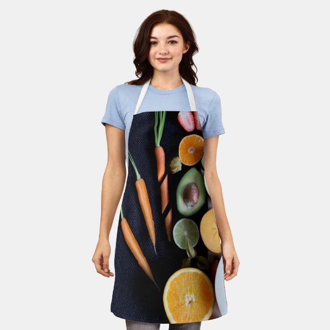 Beautiful Fruits And Vegetables Apron (Worn)