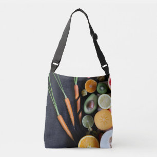 Beautiful Fruits And Vegetables Crossbody Bag