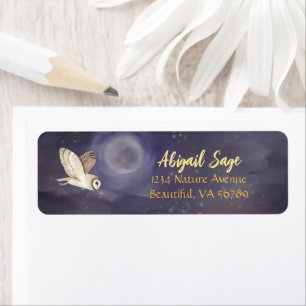 Beautiful Full Moon and Owl Address