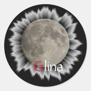 beautiful full moon Schmidst FR Switzerland Classic Round Sticker