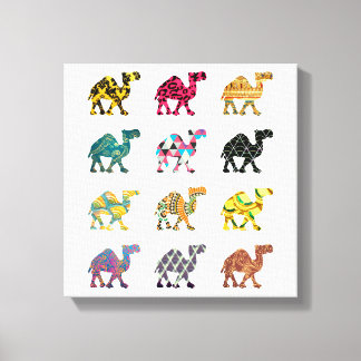 Beautiful fun camel art canvas print