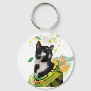 Beautiful funny cat keychain