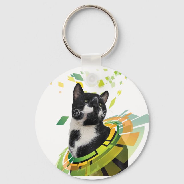 Beautiful funny cat keychain (Front)