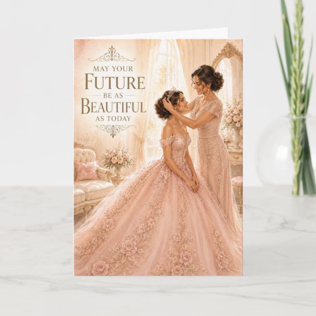 Beautiful Future Quinceañera Card (Front)