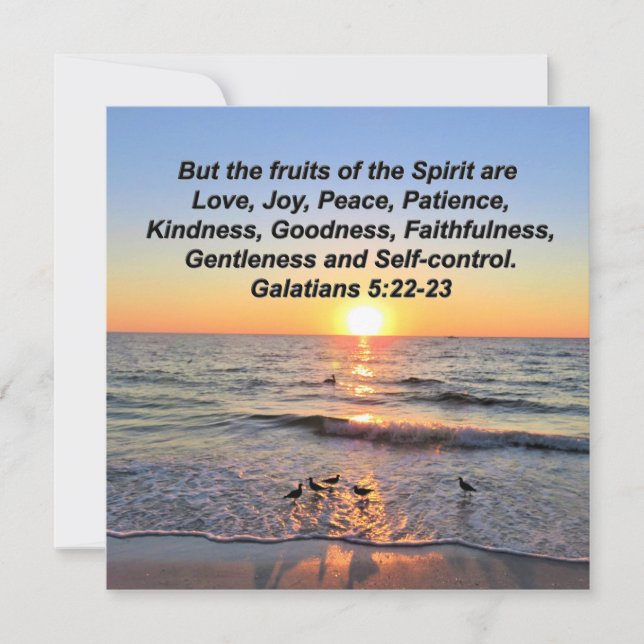 BEAUTIFUL GALATIANS 5 SUNRISE INVITATION (Front)