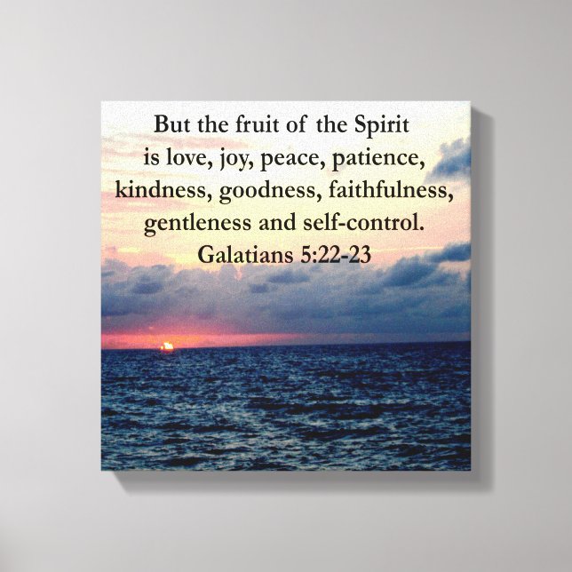 BEAUTIFUL GALATIANS FRUITS OF THE SPIRIT CANVAS PRINT (Front)