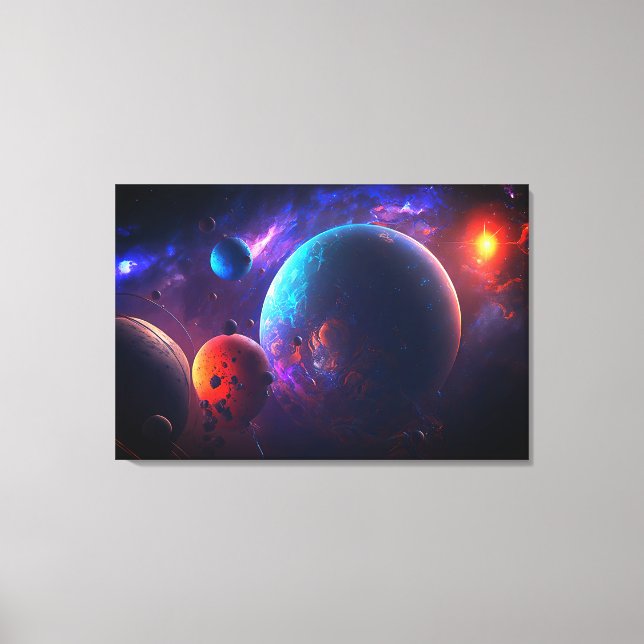 Beautiful Galaxy Outer Space Cosmic Universe Canvas Print (Front)