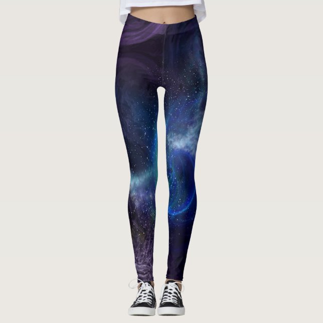 beautiful galaxy pattern leggings (Front)