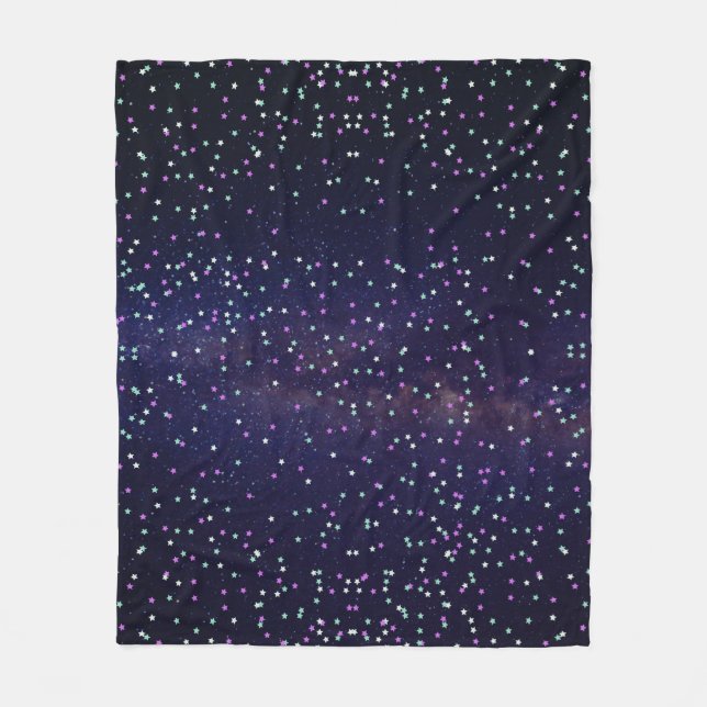 Beautiful galaxy,stars fleece blanket (Front)