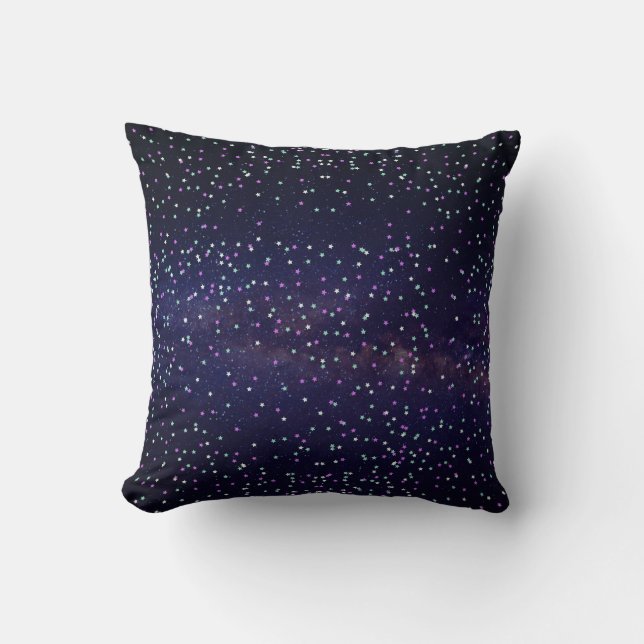 Beautiful galaxy,stars throw pillow (Front)