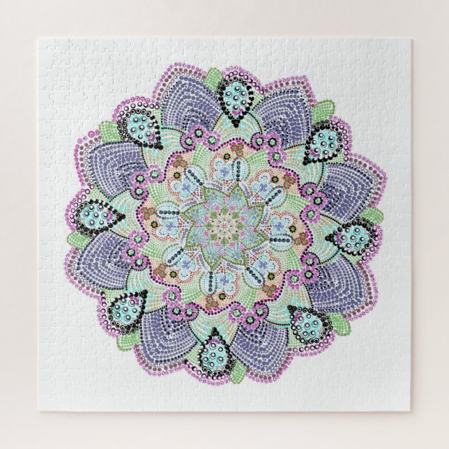 Beautiful Garden Doily Mandala Art Jigsaw Puzzle (Vertical)