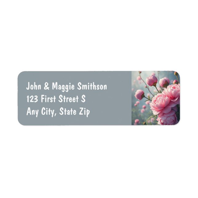 Beautiful Garden Flowers Peony Pink Floral (Front)