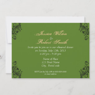 Beautiful garden rehearsal dinner invitations