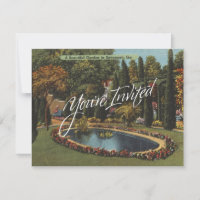 Beautiful Garden Savannah GA Art Postcard Party