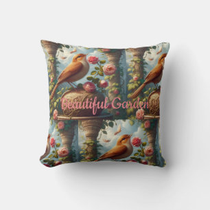 Beautiful Garden Throw Pillow