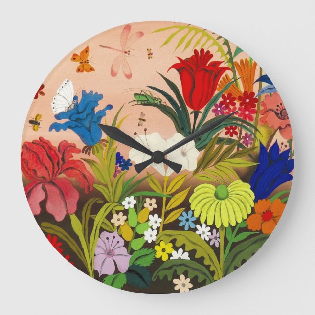 Beautiful Garden Wall Clock (Front)
