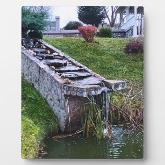Beautiful Garden Waterfall – Wild Nature Romania Plaque