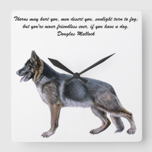 Beautiful German Shepherd Clock with Poem
