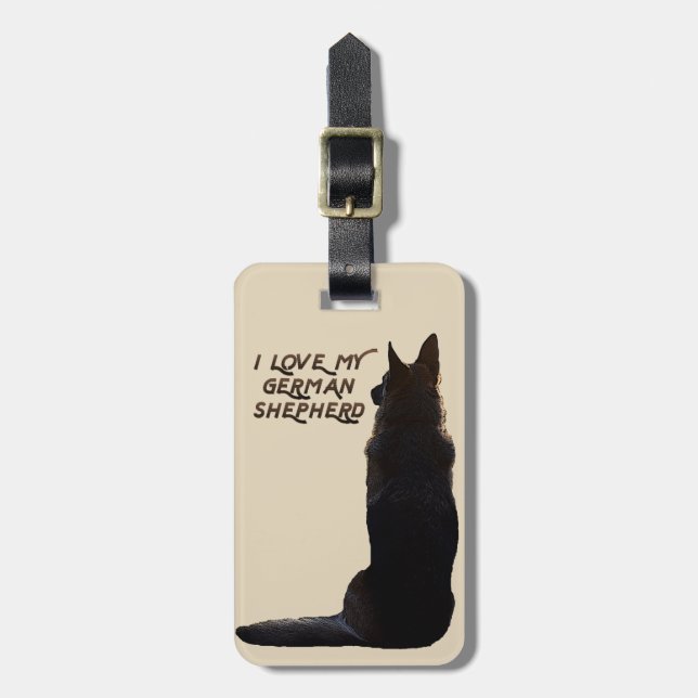 Beautiful German Shepherd Dog Luggage Tag (Front Vertical)