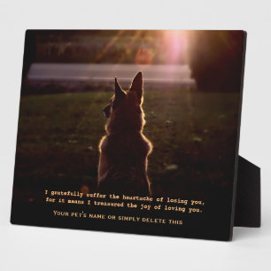 Beautiful German Shepherd Pet Memorial Plaque