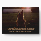 Beautiful German Shepherd Pet Memorial Plaque
