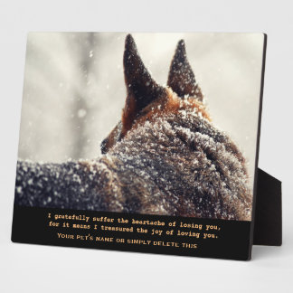 Beautiful German Shepherd Pet Memorial Plaque