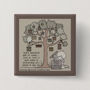 Beautiful Gift 2 Inch Square Button