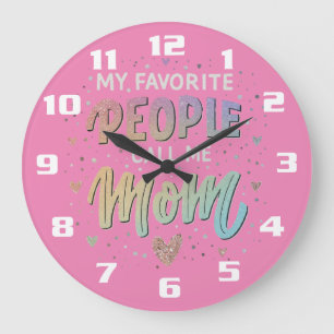 Beautiful Gift for Blessed mom  love from family  Large Clock