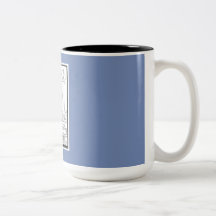 Beautiful gift mug with hand drawn Japanese design