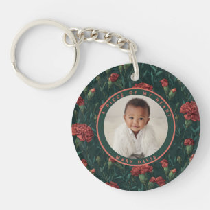 Beautiful Gifts For Mom Custom Carnation Keychain