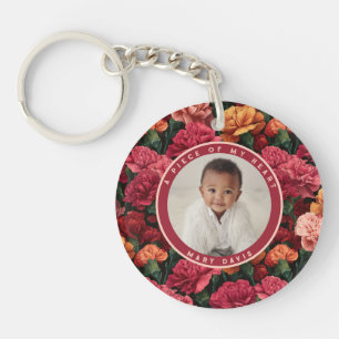 Beautiful Gifts For Wife Carnation Floral Keychain