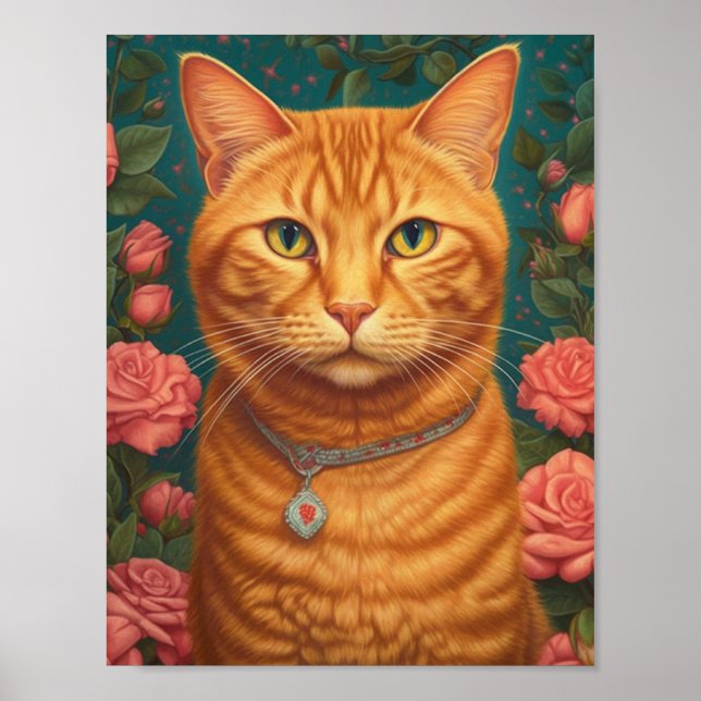 Beautiful Ginger Cat Poster (Front)