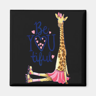 Beautiful Giraffe _ Inspire Be You Giraffe Animal Magnet